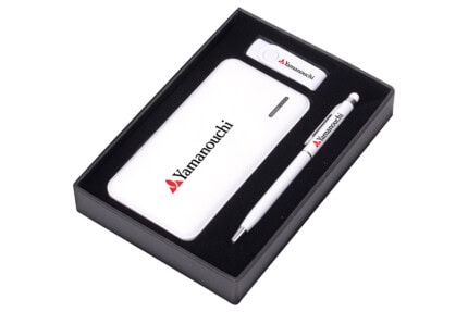 Customized Gift Set with Power Bank, Pen & USB Flash Drive