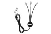 Long Metallic Multi Cable with Light Up Logo