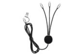 Long Metallic Multi Cable with Light Up Logo