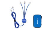 Long Metallic Multi Cable with Light Up Logo