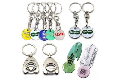 Trolley Coin Keyring
