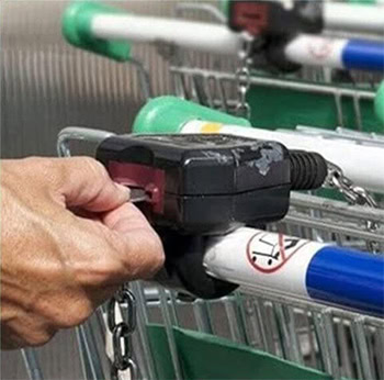 Trolley Coin Keyring