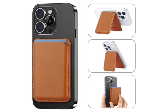 MagSafe Wallet with 3-Card Holder & Adjustable Phone Stand
