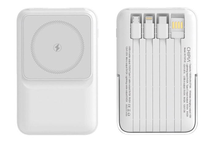 10,000 mAh MagSafe Power Bank with 15W Wireless Charging & Foldable Stand