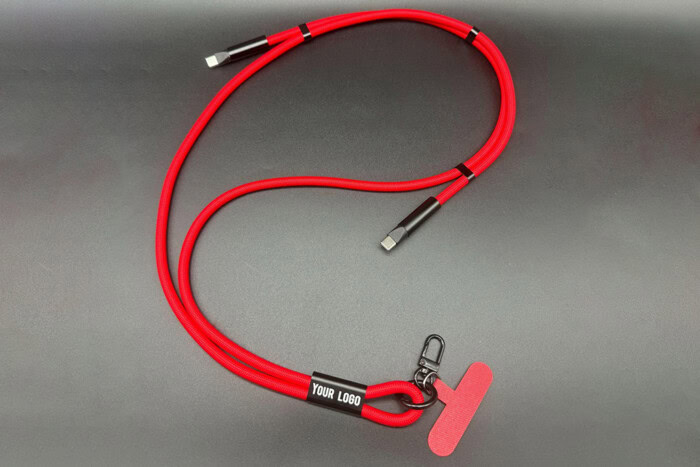 USB-C Lanyard Charging Cable – 60W Fast Charge & Data Transfer