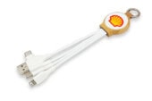 Eco-Friendly Bamboo 3-in-1 Charging Cable