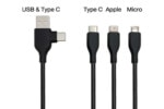 Eco-Friendly Bamboo 3-in-1 Charging Cable