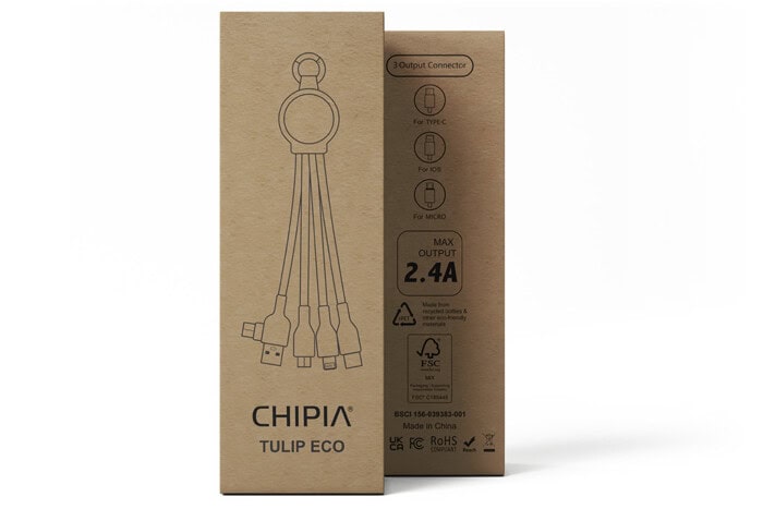 Eco-Friendly Bamboo 3-in-1 Charging Cable
