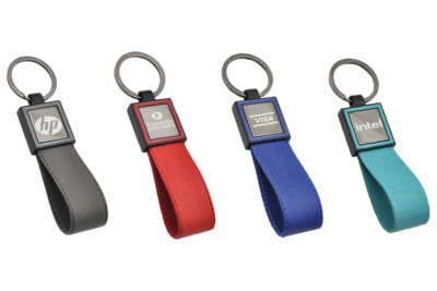 Leather And Metal Keychain
