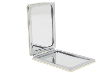 Rectangular Faux Leather Compact Mirror