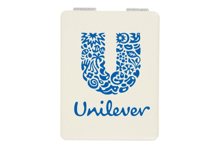 Rectangular Faux Leather Compact Mirror