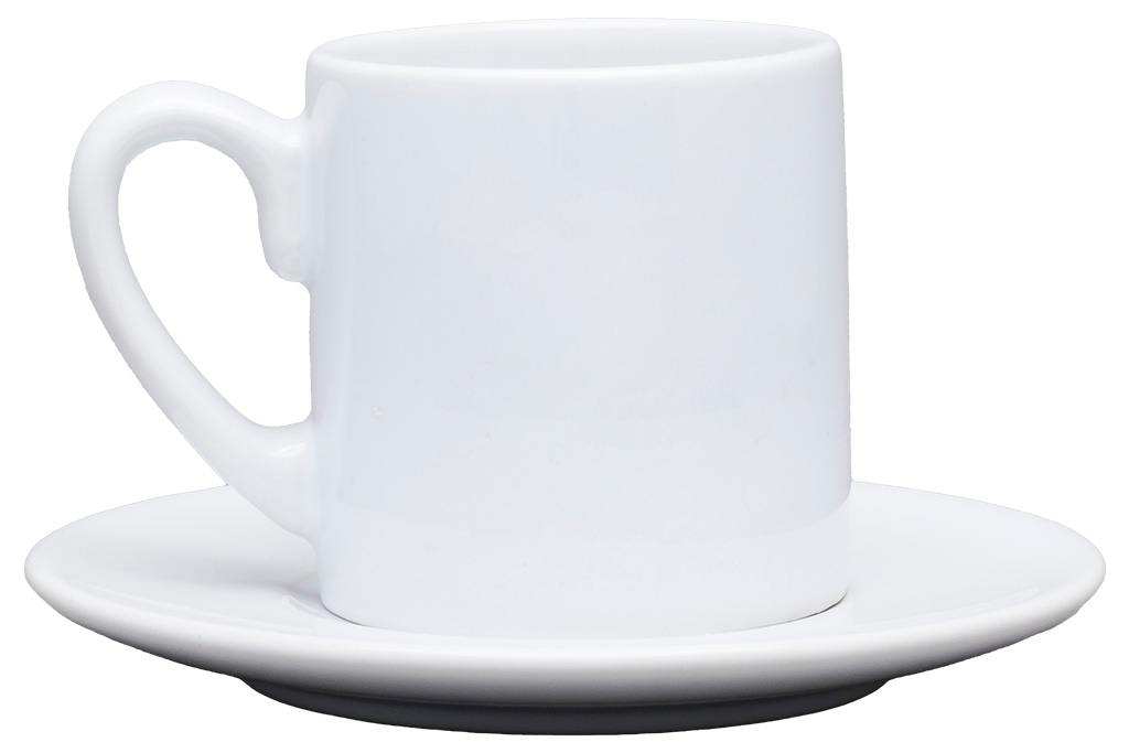 Espresso Cup and Saucer with Handle