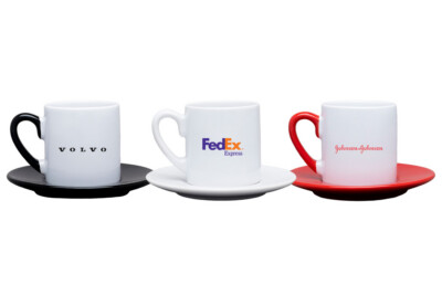 Espresso Cup and Saucer with Handle