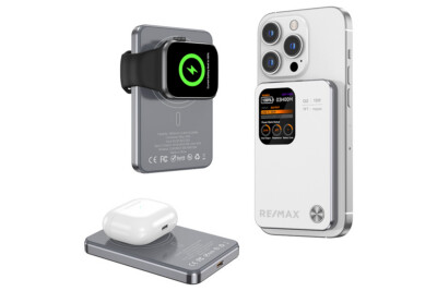 3-in-1 Wireless Charger with 5,000mAh MagSafe Power Bank