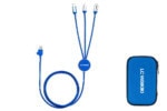 Long Metallic Multi Cable with Light Up Logo