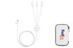 Long Metallic Multi Cable with Light Up Logo