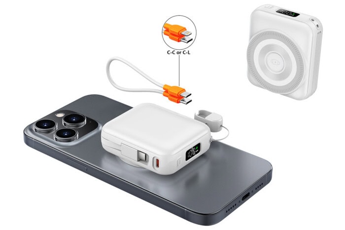 10.000 mAh MagSafe Power Bank – 15W Fast Charging